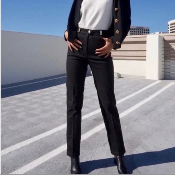 ST. JOHN SPORT High Rise Straight Black Jeans size 6 - Picture 1 of 8